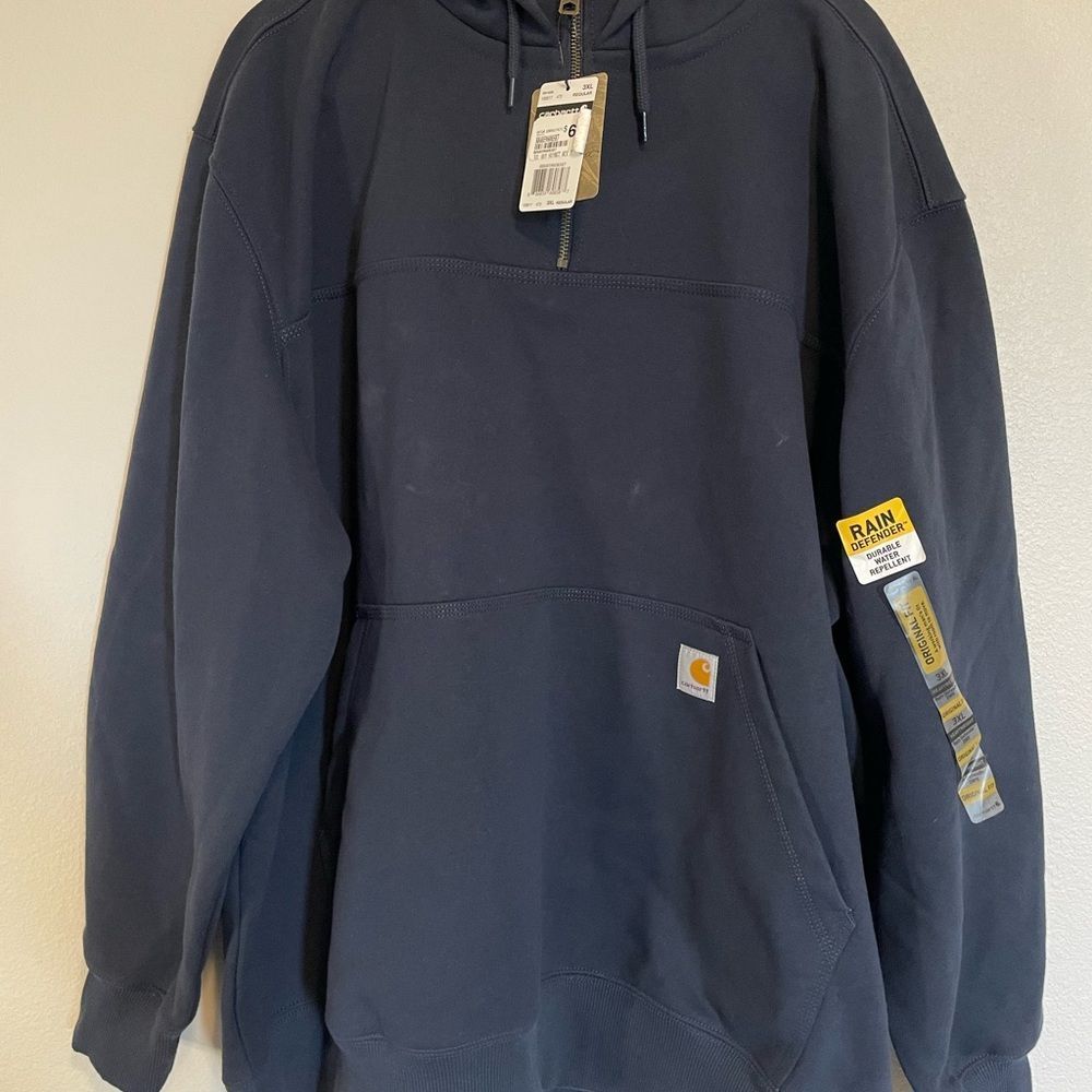 NWT Carhartt 3/4 zip Original Fit Heavy Weight Rain Defender Jacket
